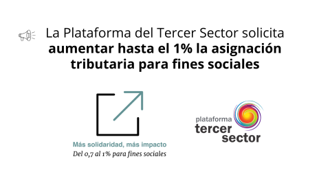  La Plataforma del Tercer Sector solicita aumentar hasta el 1% la asignación tributaria para fines sociales 